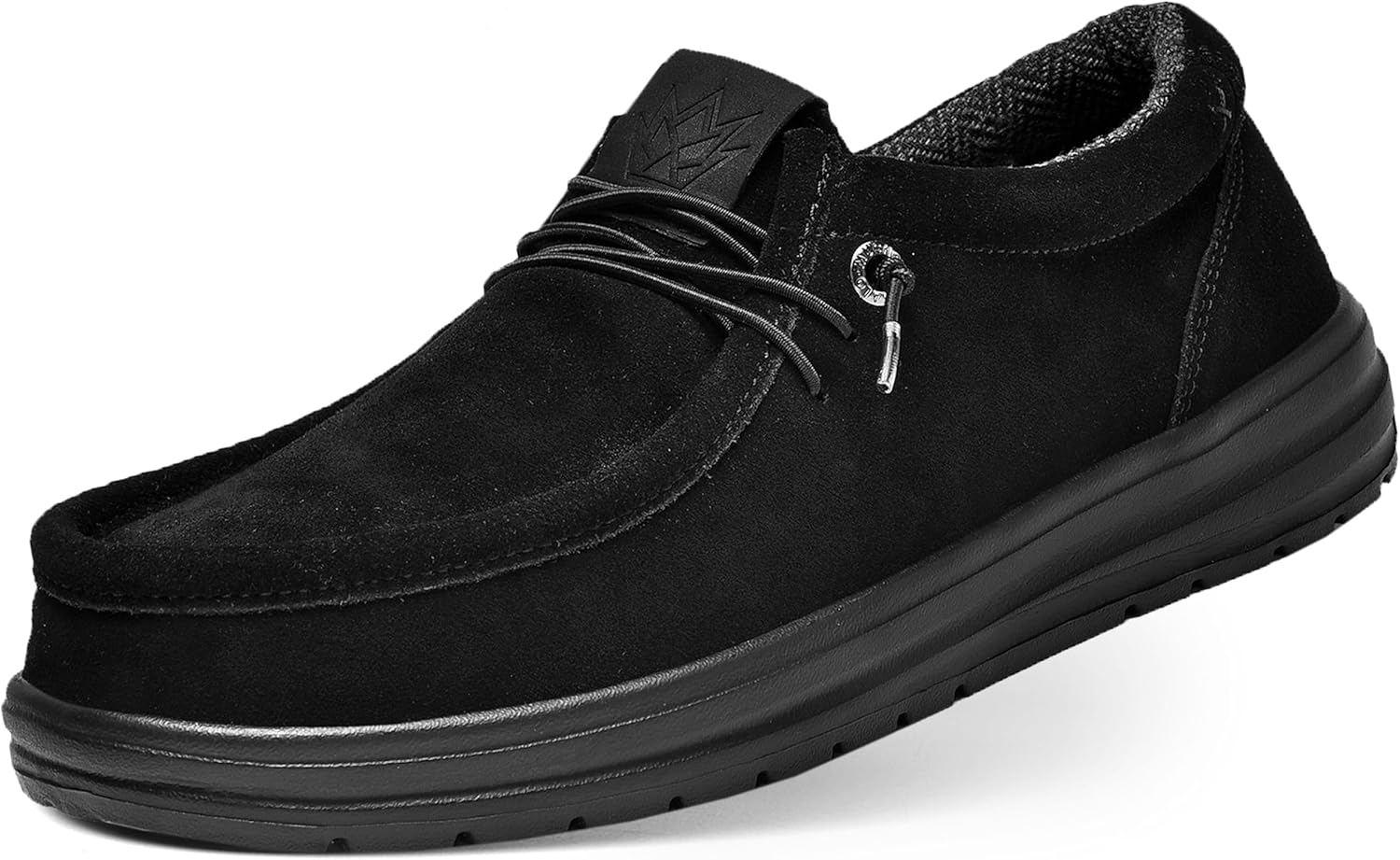 

Мужские слипоны и чукка Kona - легкие деловые повседневные дышащие туфли из замши для мужчин Mucho Mahalo, черный