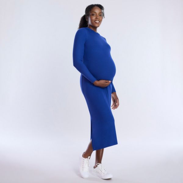 

Платье миди в рубчик для беременных Motherhood, цвет sodalite blue