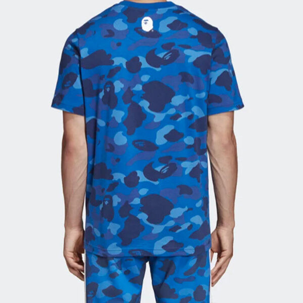 Футболка xa bathing ape adicolor camo футболка Adidas, синий — фото 3