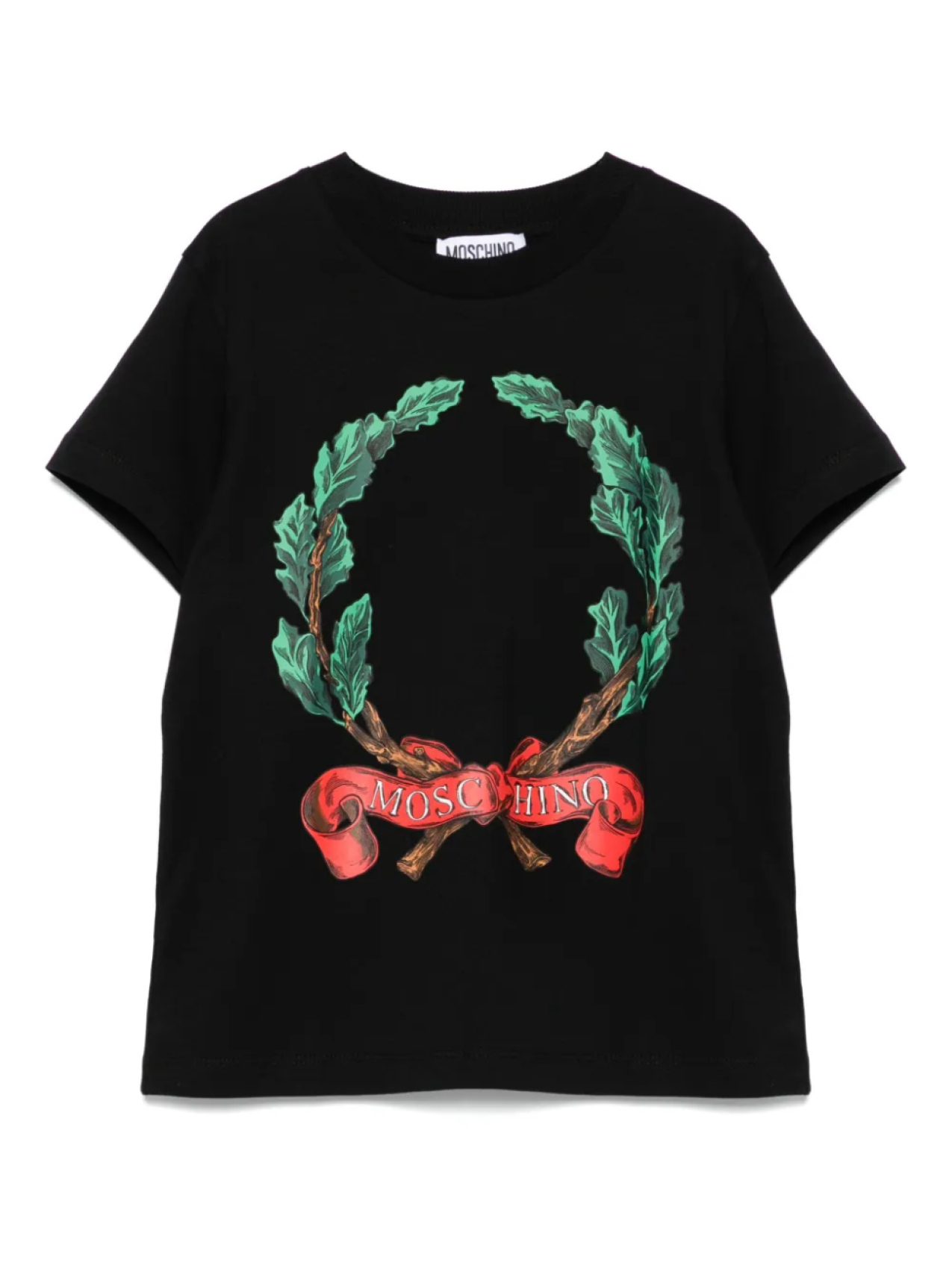 

Футболка с логотипом Moschino Kids, черный