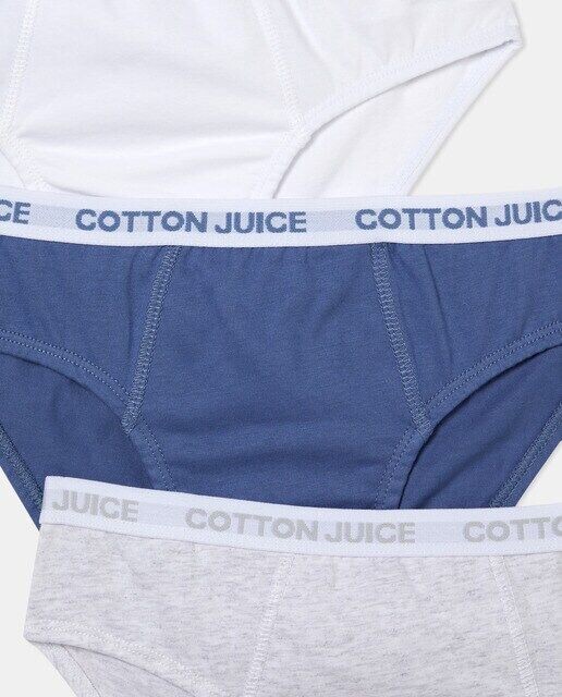 Комплект из пяти однотонных детских трусов Cotton Juice, мультиколор — фото 2
