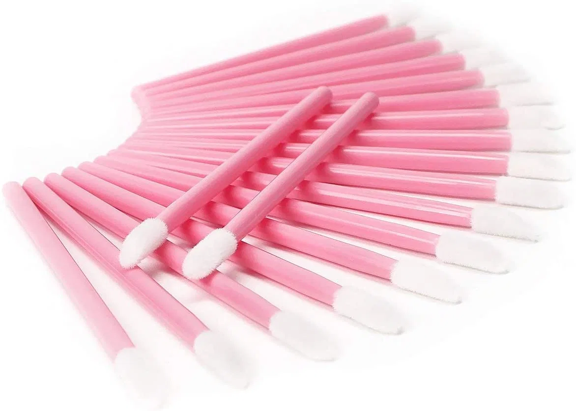 Набор из 100 одноразовых кистей для губ Generic, Pink-100 — фото 4