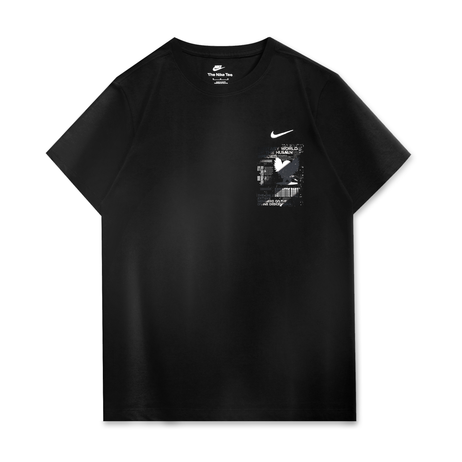 

Nike Спортивная футболка унисекс черная, Черный, Nike Спортивная футболка унисекс черная