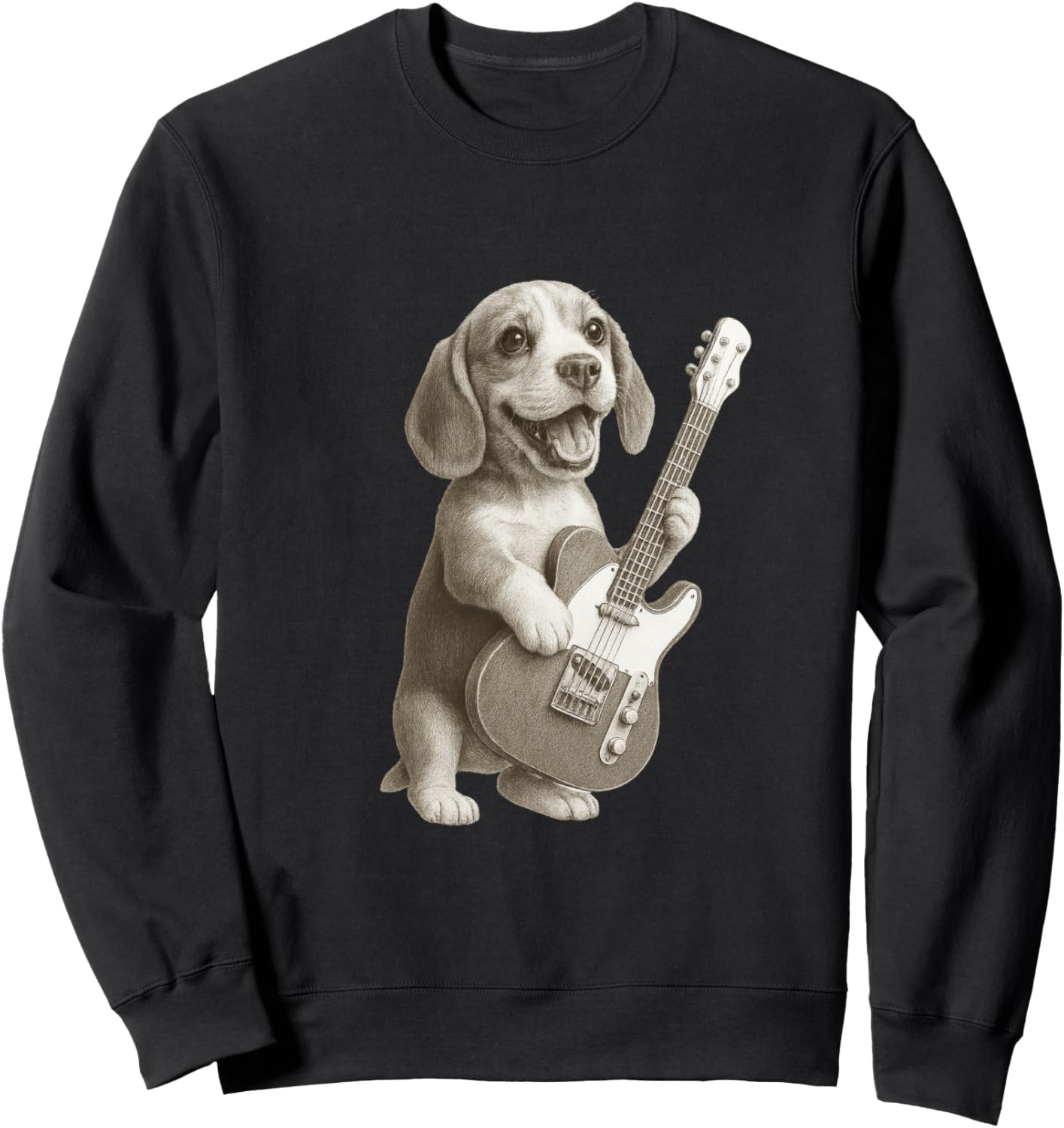 

Забавная толстовка, бигль, собака, гитара, собака, мужская, товары для любителей собак, милая, смешная, интересная, одежда, подарок, толстовка Funny Dog T-Shirt, черный