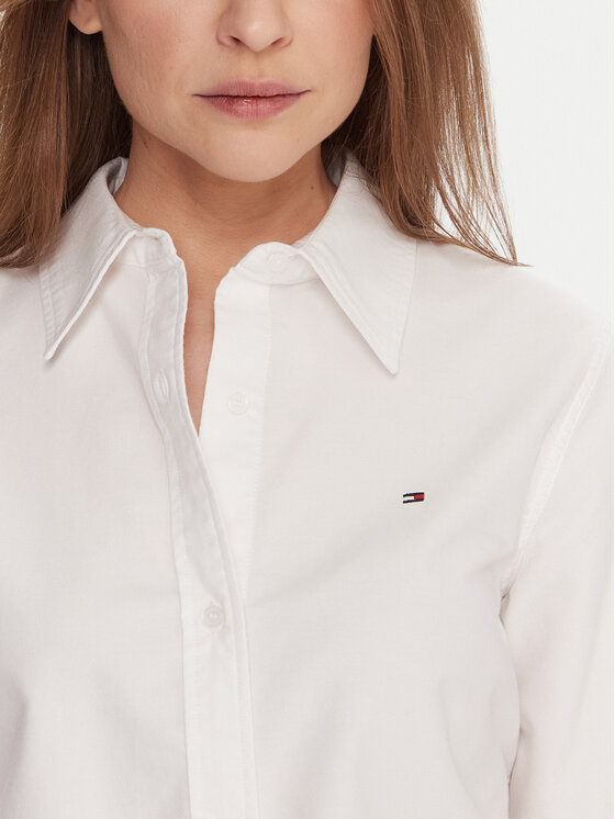 Рубашка relaxed fit WW0WW46111 Tommy Hilfiger, белый — фото 4