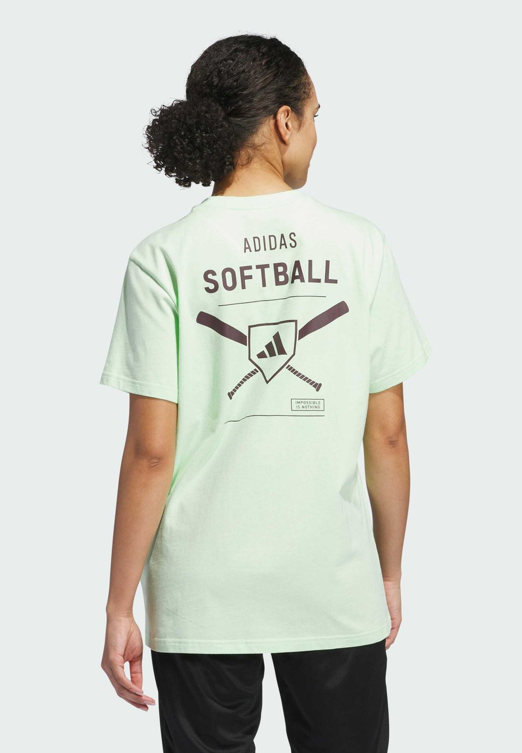 

Футболка с принтом SOFTBALL GRAPHIC Adidas Performance, зеленый