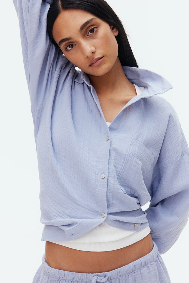 

Пижама с топом и шортами H&M, синий