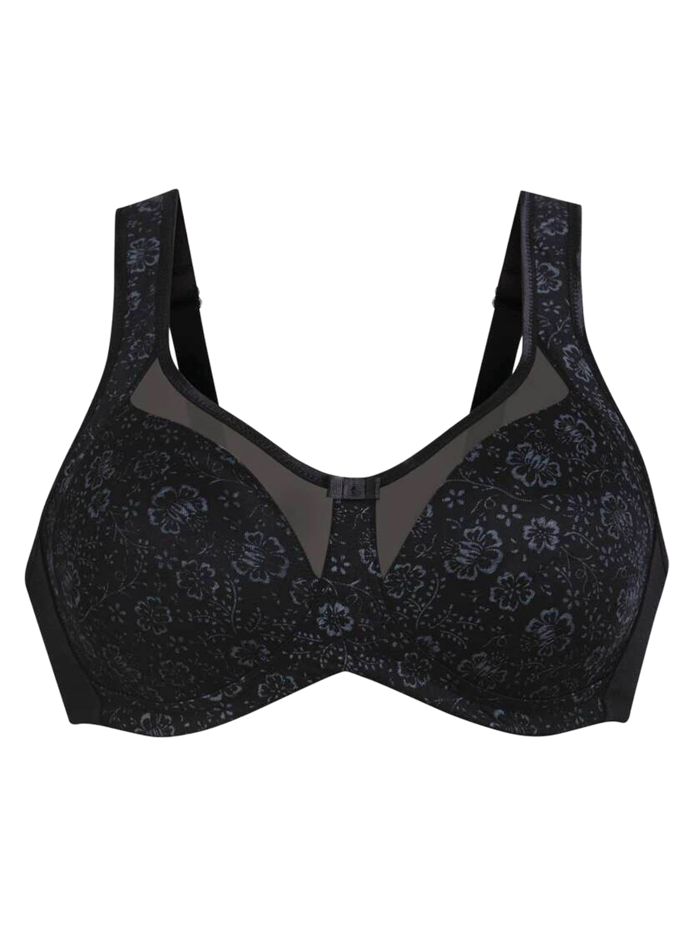 

ANITA Бюстгальтер Minimiser 'Clara Art' в крапчатом черном цвете