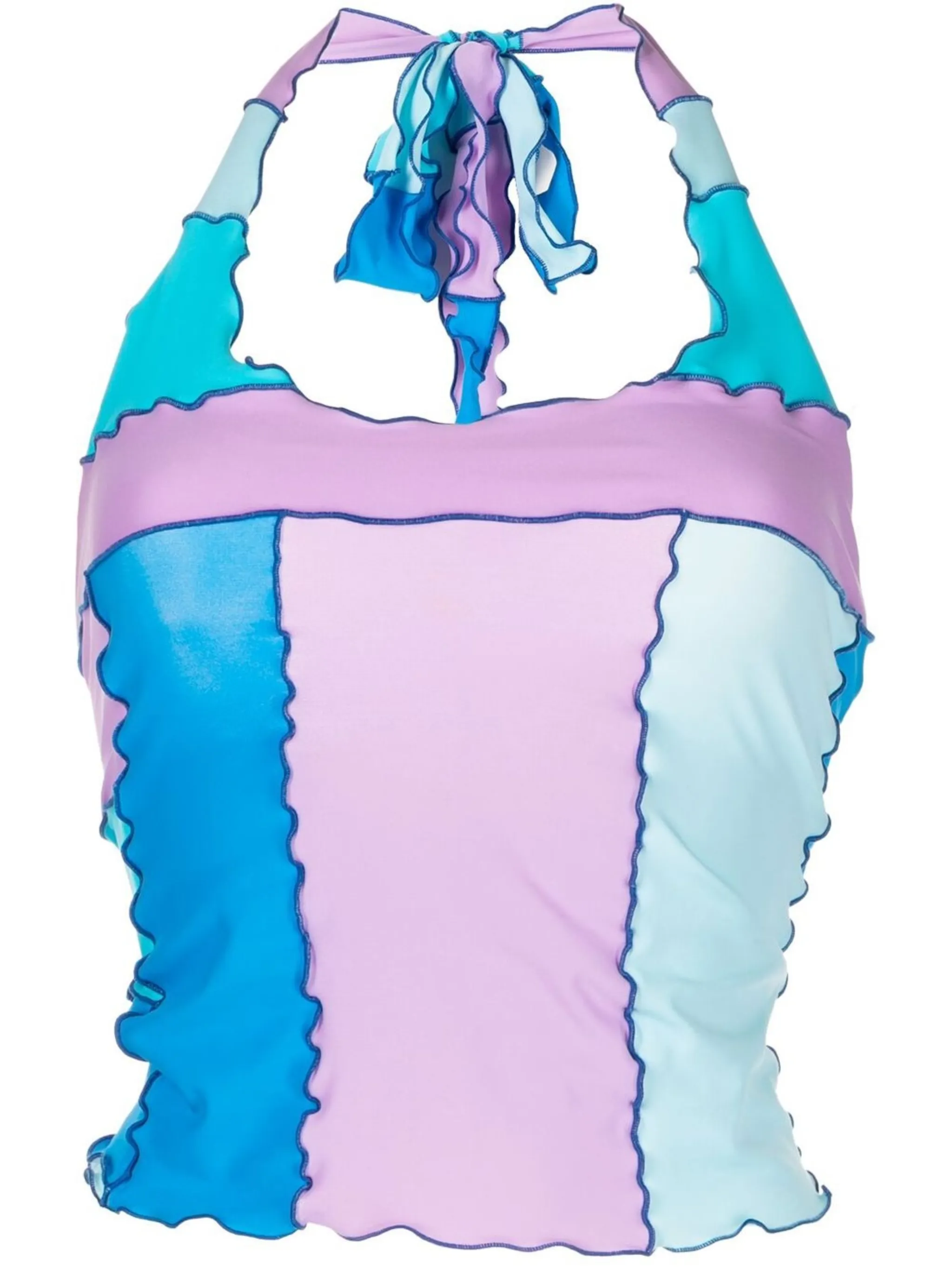 

Топ в стиле колор-блок с вырезом халтер Sherris, синий