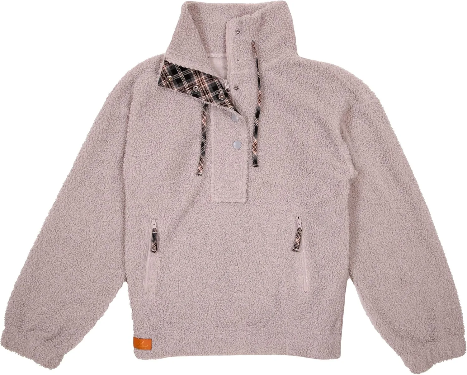 

Simply Southern Outdoorsy Sherpa Cloud Quarter Zip Snap Flap Pullover