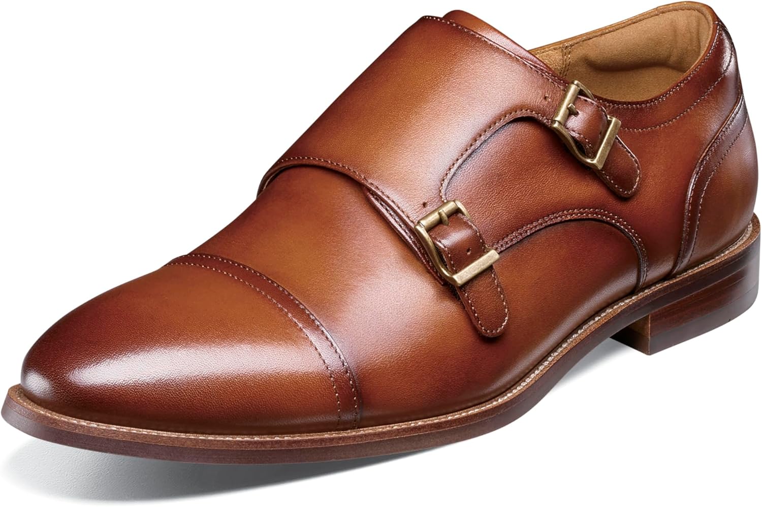 

Мужские оксфорды Florsheim Rubano с двойной монковой пряжкой и закрытым носком, Cognac