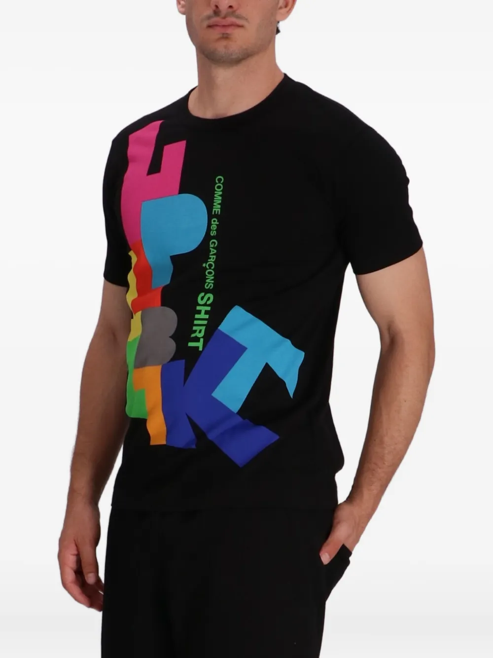 

Футболка с принтом Comme Des Garcons, черный