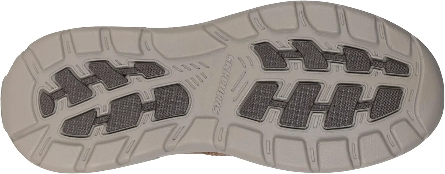 Мужские слипоны Skechers USA Arch Fit Motley - Milo Moc Toe с эластичными вставками из кожи — фото 3