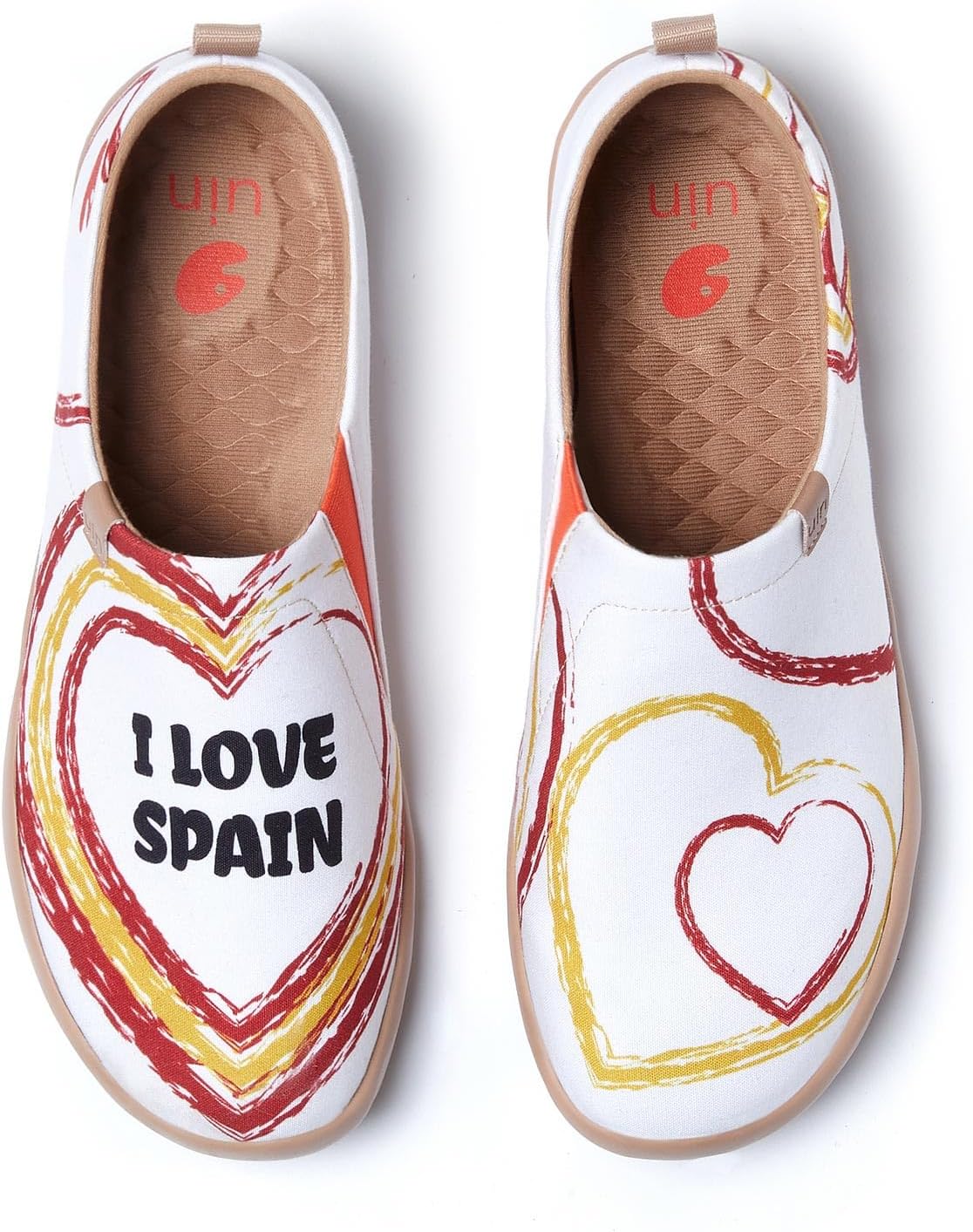 

Мужские лоферы UIN, раскрашенные туристические туфли, слипоны для прогулок, повседневные легкие удобные модные кроссовки Toledo Destination, I Love Spain