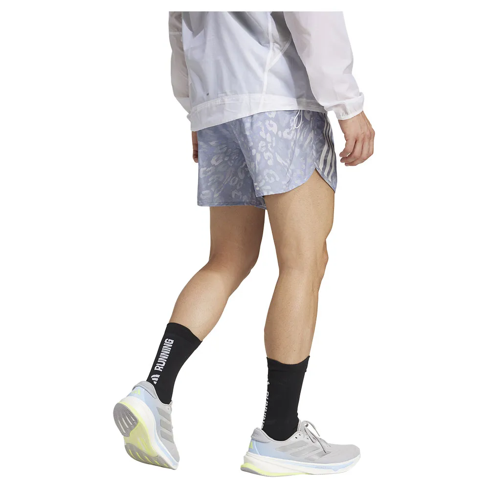 Шорты adidas Own The Run 3 Stripes 5´´, фиолетовый — фото 2