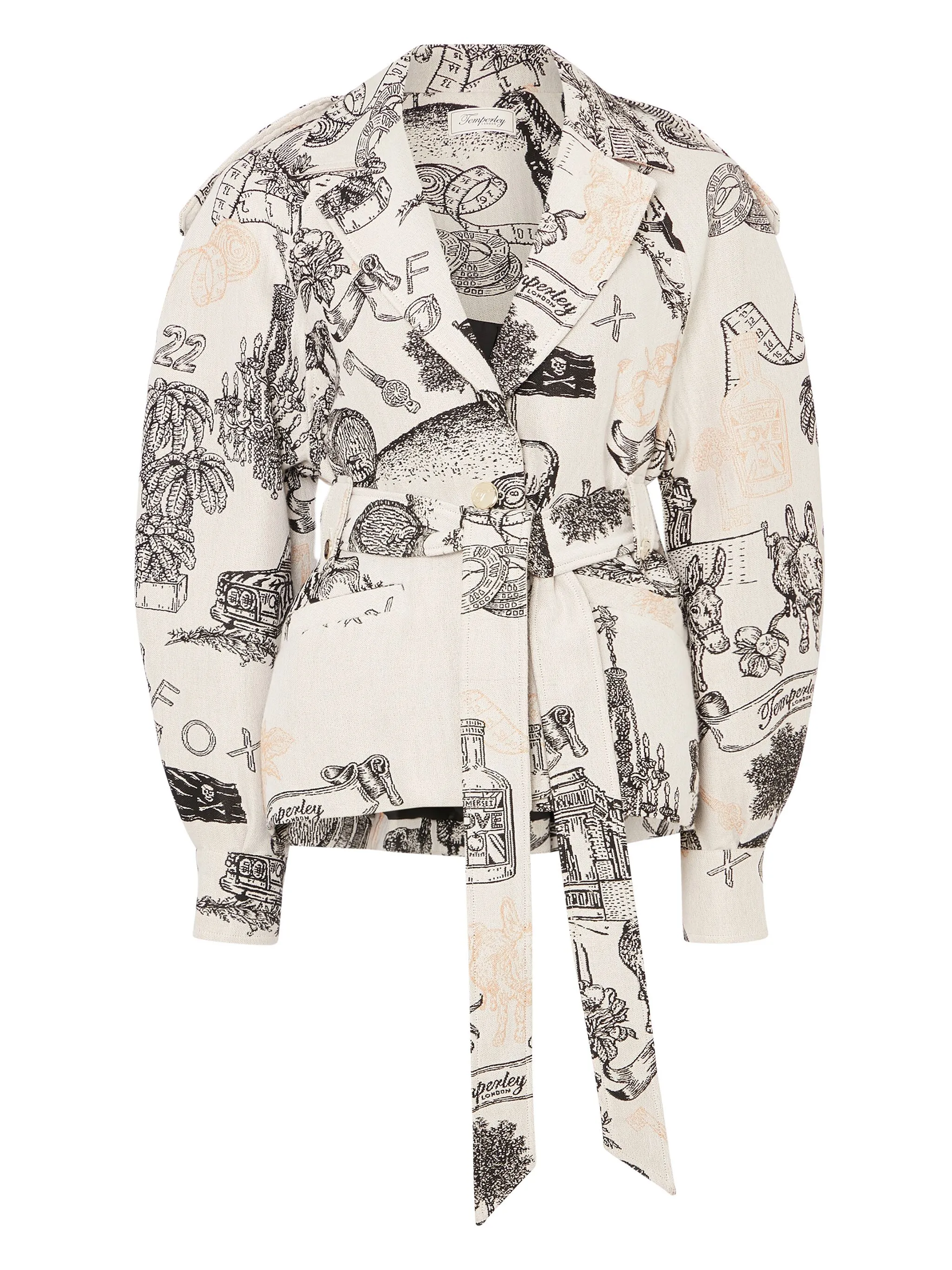 

Жакет с поясом Temperley London, белый
