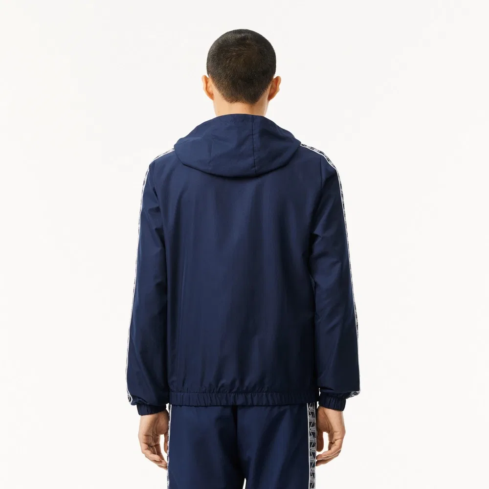 Мужская ветровка с монограммой тёмно-синяя от Lacoste — фото 3