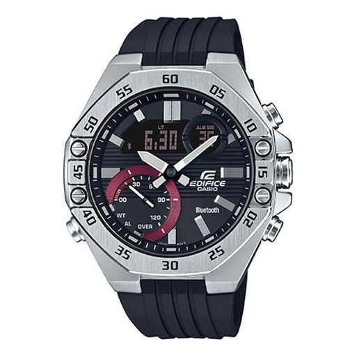 

Часы CASIO EDIFICE Waterproof Sports Sapphire Crystal Quartz Solar Powered Mens SilverBlack Analog/Digital Combo, черный