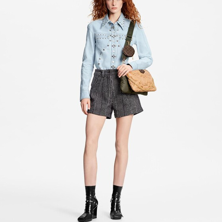 Новые квартальные продукты LV Casual Shorts Women's Gray Louis Vuitton — фото 2