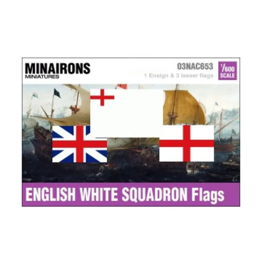 

Флаги английской белой эскадры XVII века, Naval Flags (1:600)
