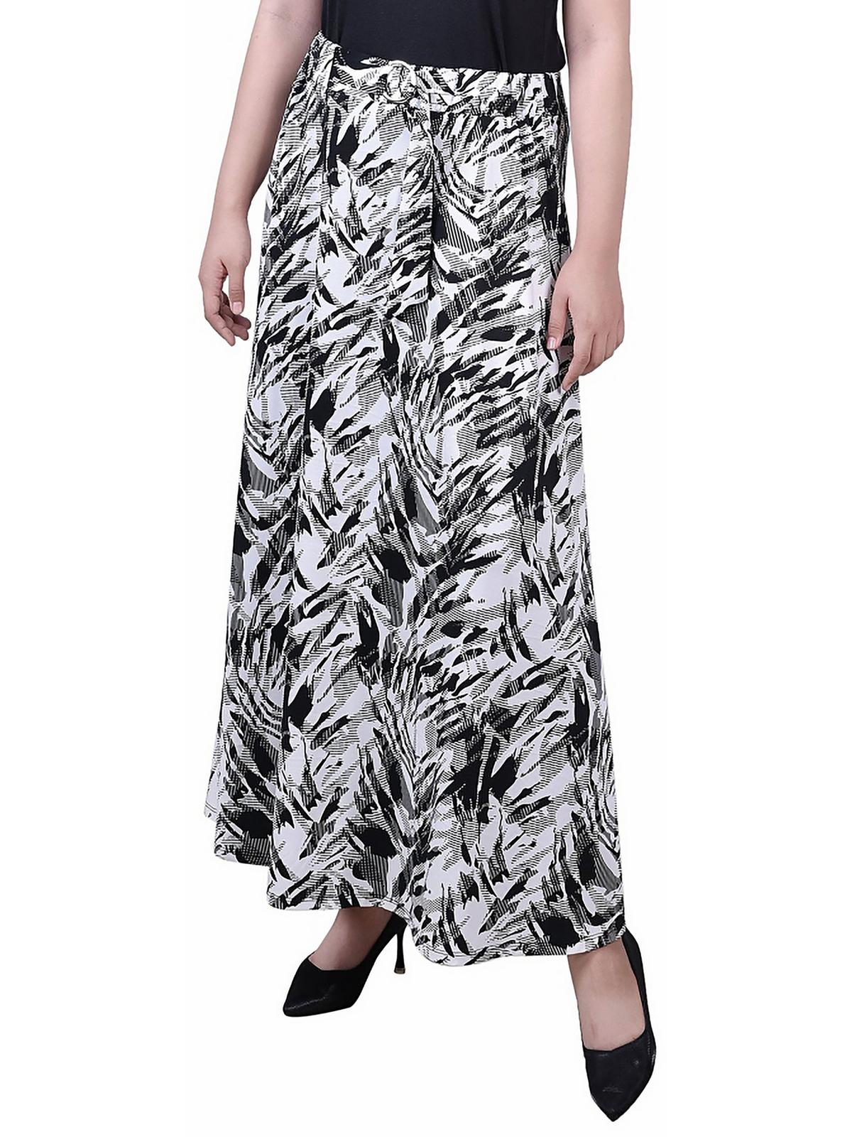 

Женская юбка макси в горошек с поясом Petites NY Collection, цвет black zebra