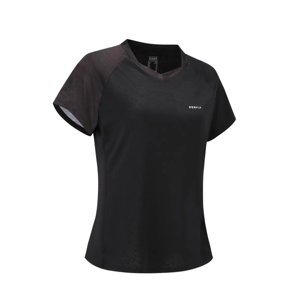 

DECATHLON Футболка с рукавами реглан, женская, черная