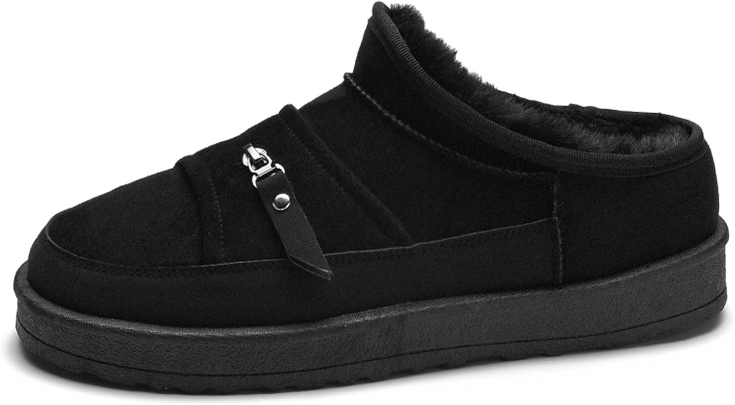 

Мужские зимние домашние тапочки на платформе, мини-башмачки, теплые и уютные хлопковые тапочки Generic, черный