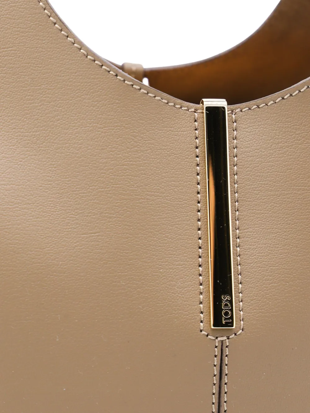Маленькая кожаная сумка с верхней ручкой TOD'S, нейтральный — фото 4