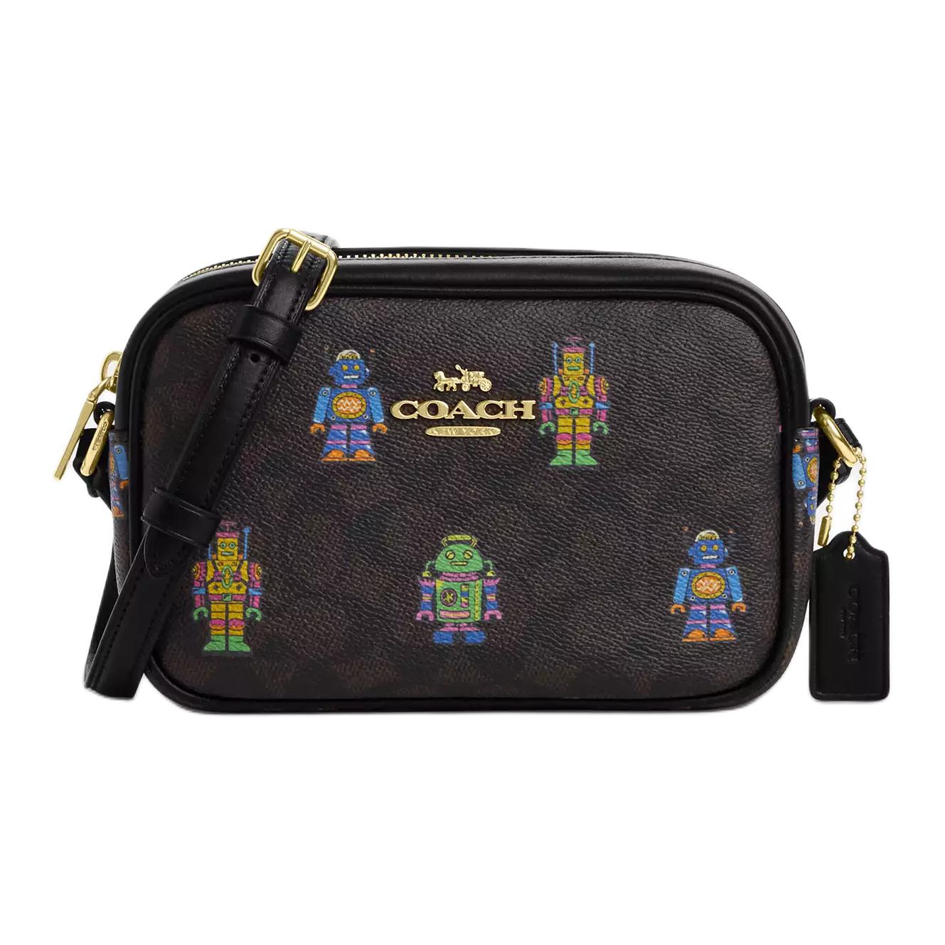 

COACH Сумка через плечо мини женская черная