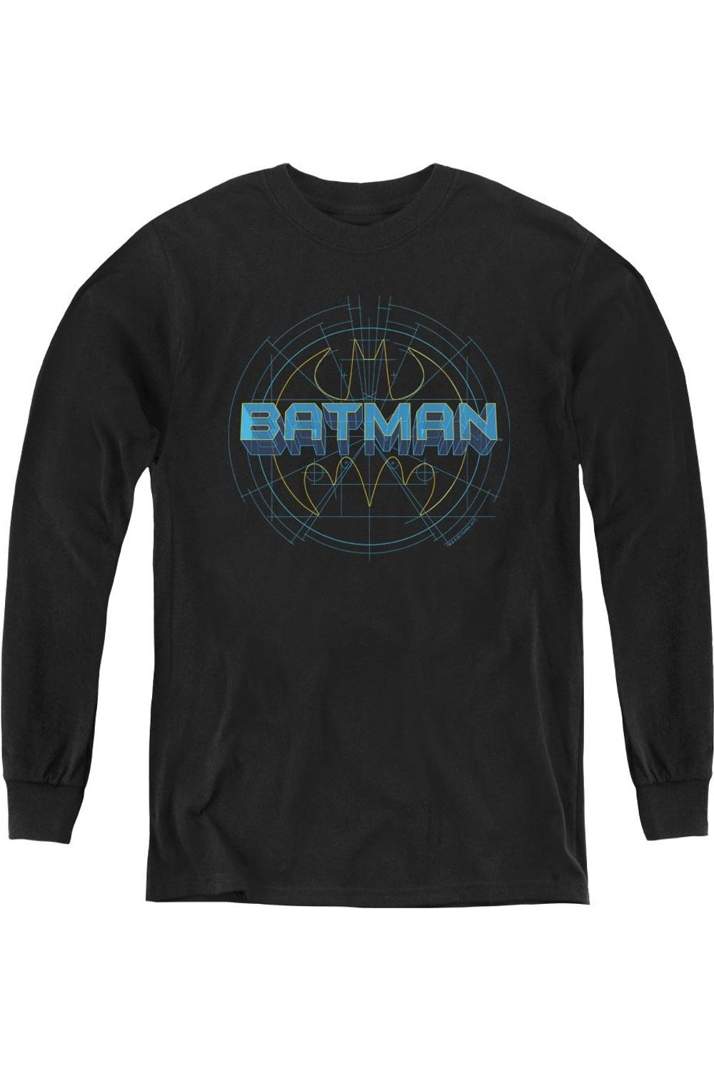 

Футболка с длинным рукавом для детей с логотипом Bat Tech Batman Gildan, черный
