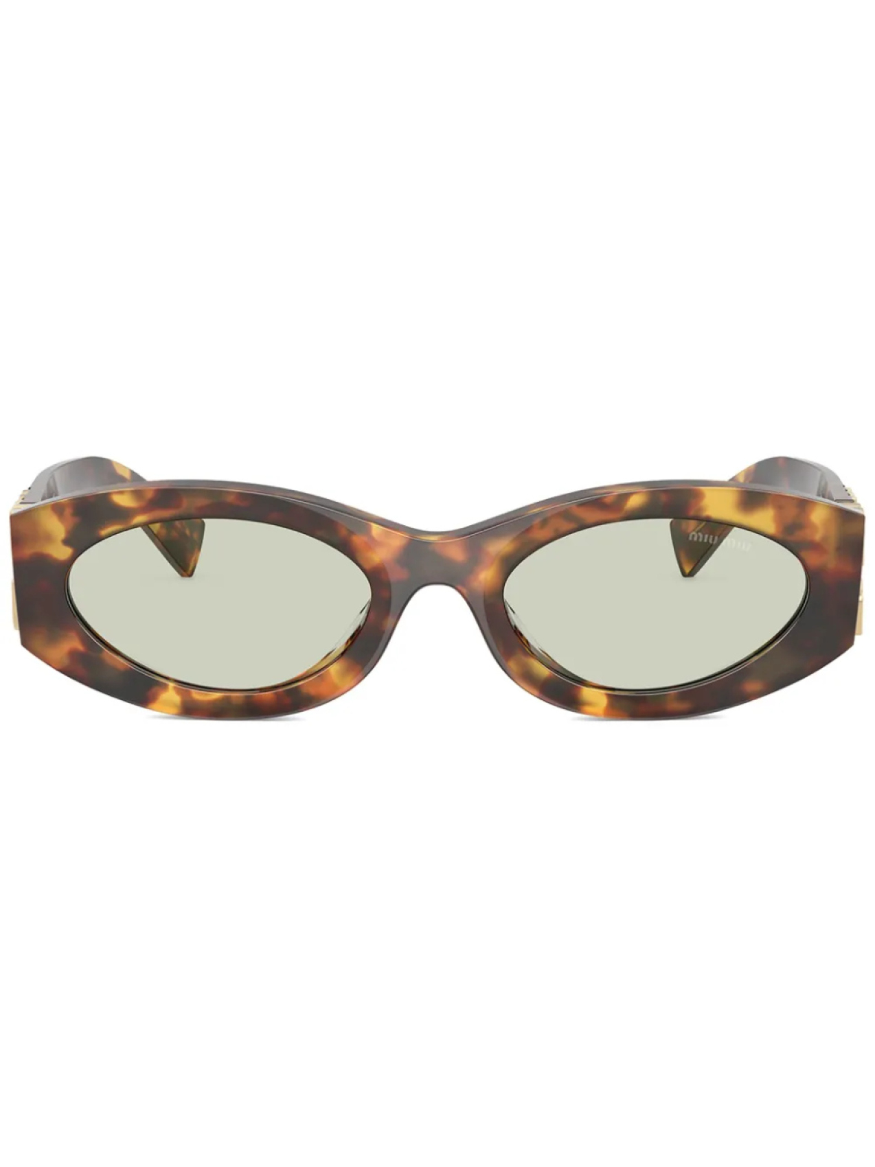

Miu Miu Eyewear солнцезащитные очки с логотипом, коричневый