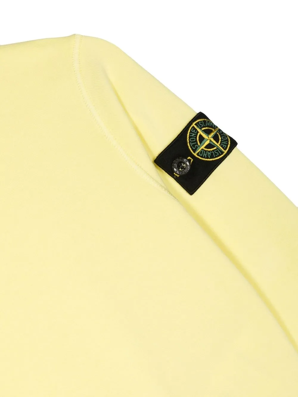 Толстовка с круглым вырезом и нашивкой в виде компаса Stone Island Junior, желтый — фото 3