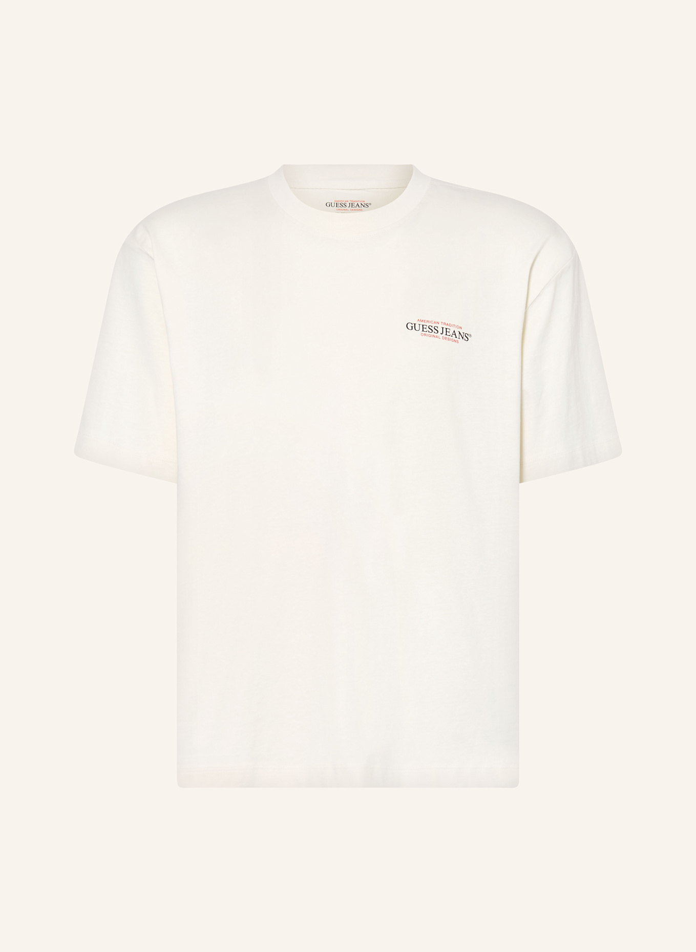 

Футболка Guess Jeans, экрю