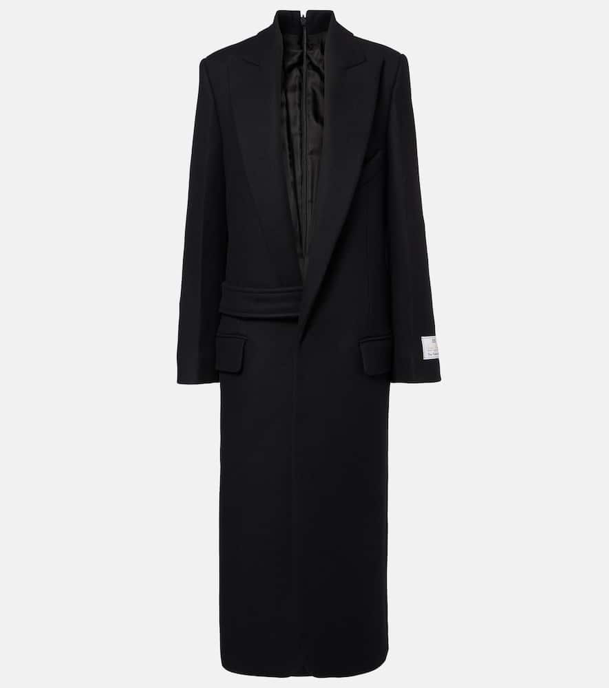 

Однобортное пальто из шерстяной смеси Victoria Beckham, Black