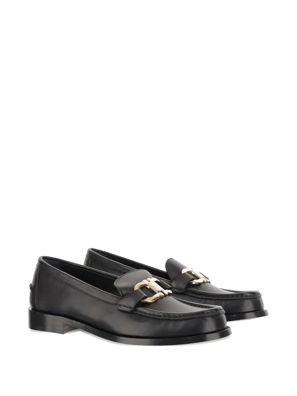 Кожаные лоферы Ferragamo, черный