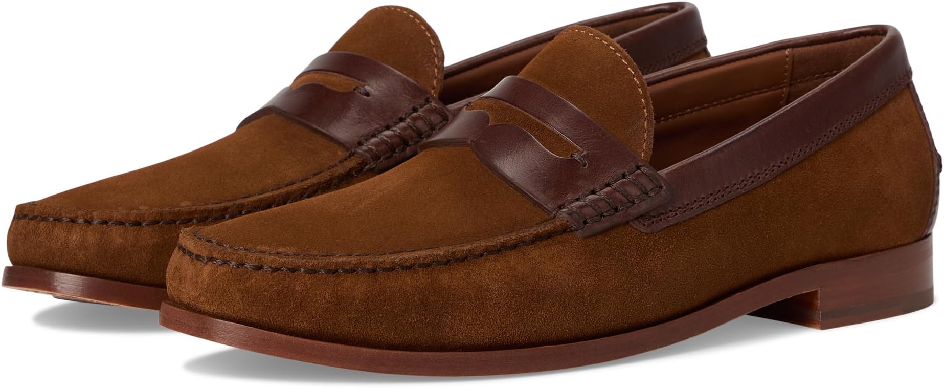 

Лоферы Johnston & Murphy Collection Baldwin Penny, цвет Snuff Waxed English Suede/Brown Full Grain