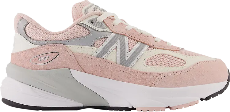 

Кроссовки 990v6 Big Kid Wide 'Pink Haze', розовый