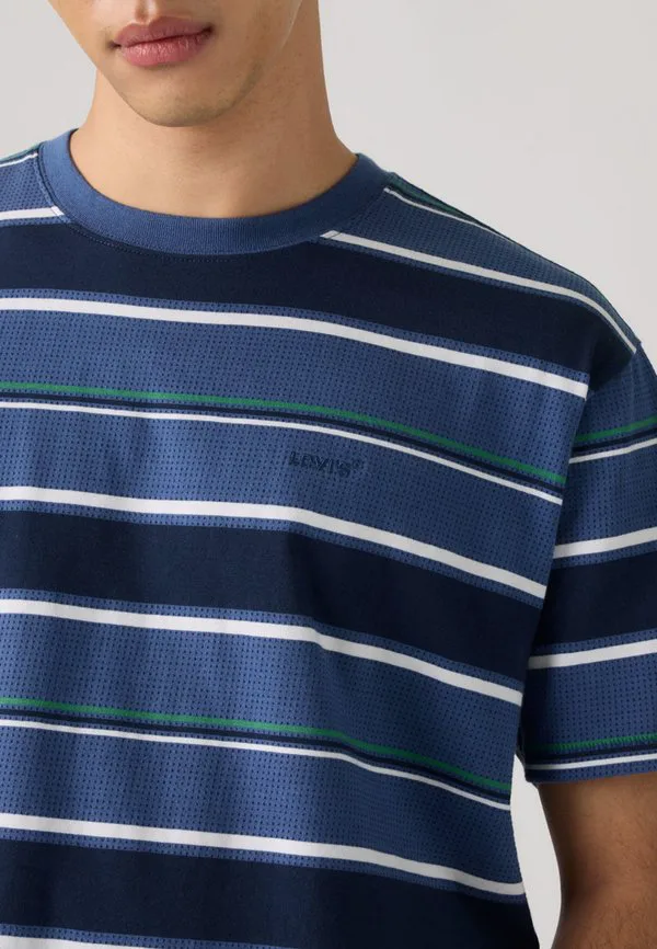 Винтажная базовая футболка Levi'S, Pecos Stripe Sunshine Blue — фото 4