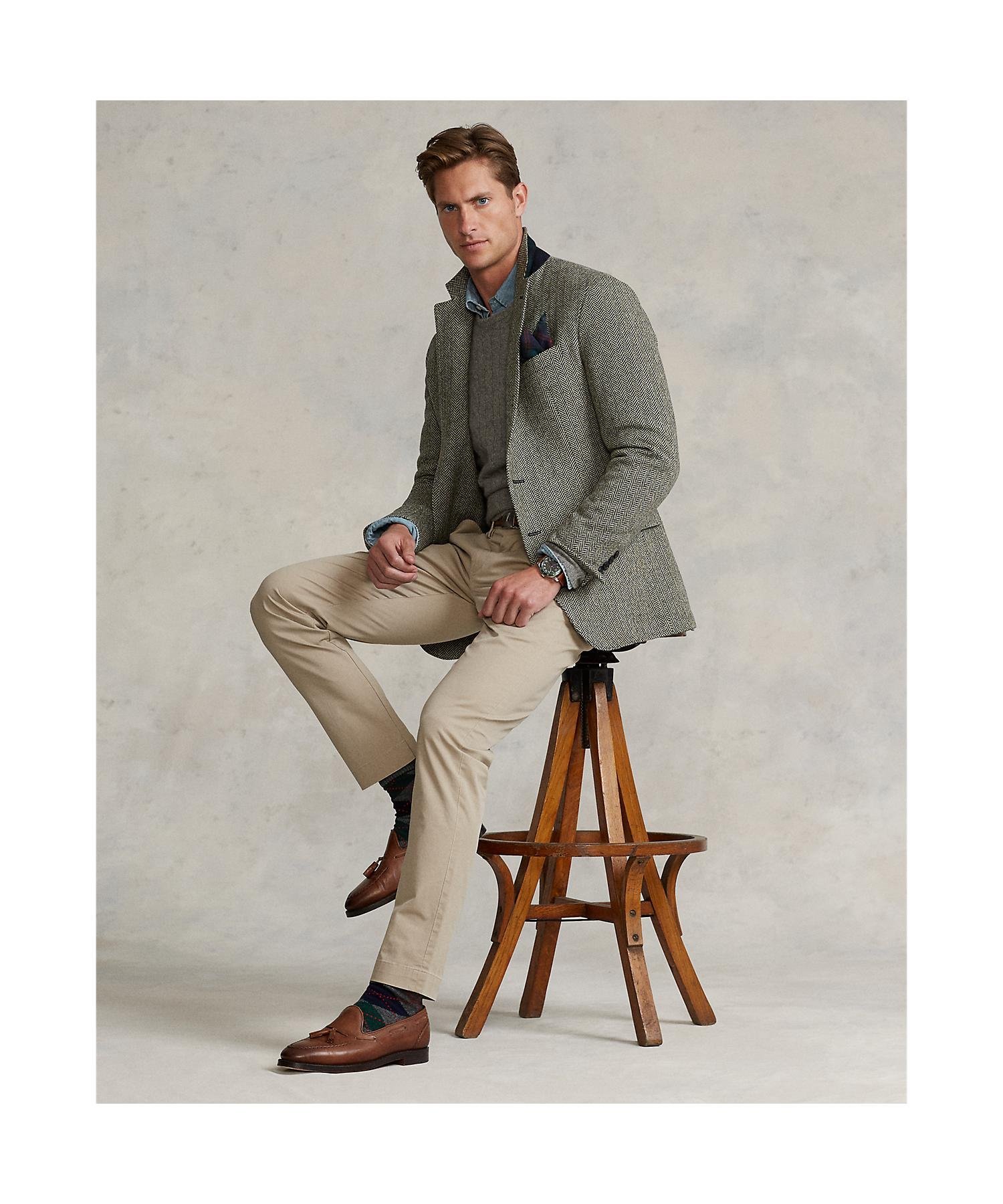 Эластичные брюки-чиносы прямого кроя Polo Ralph Lauren, 270 Brown