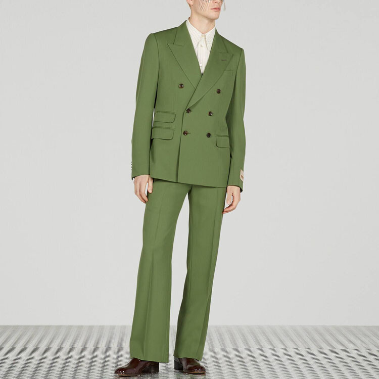 Деловой костюм мужской зеленый Gucci, зеленый — фото 4