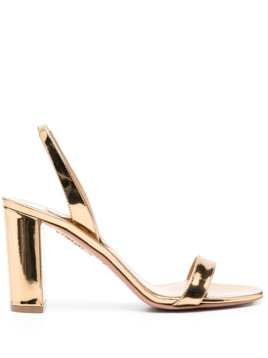 

Aquazzura So Nude block-heel sandals, золотистый