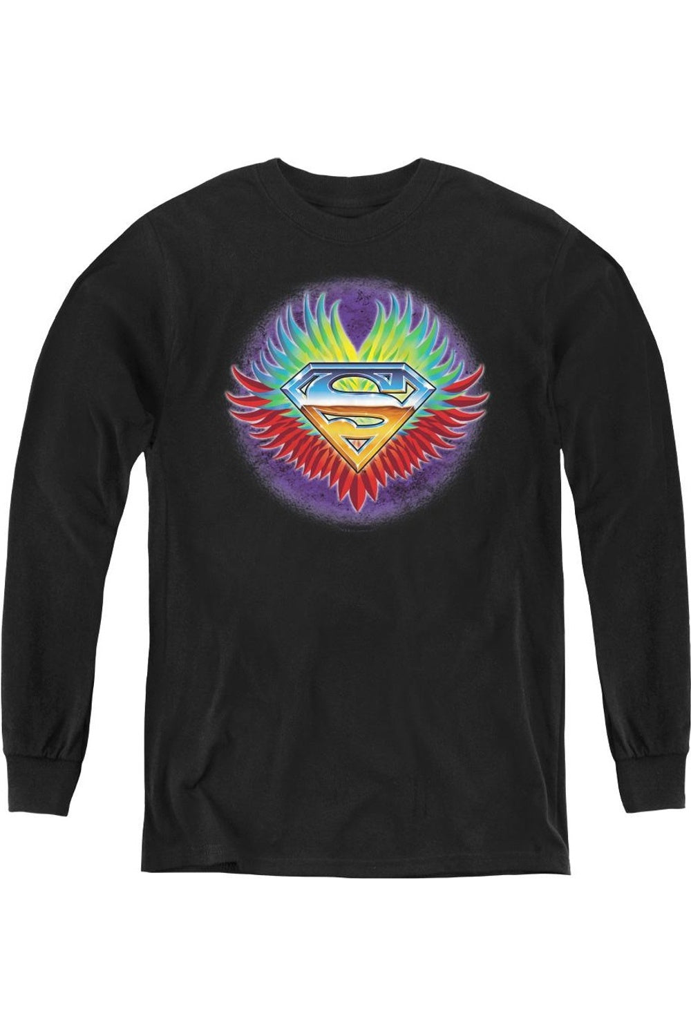 

Футболка с длинным рукавом "Superman Don't Stop Believing" для молодежи Gildan, черный