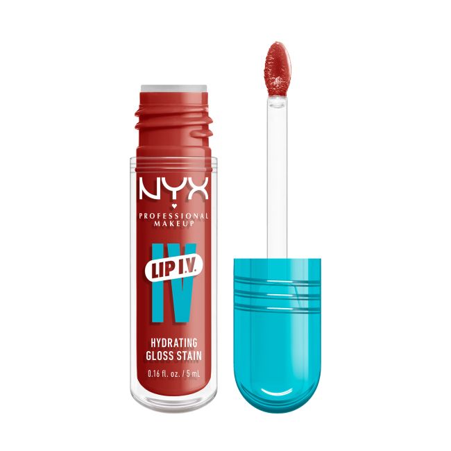 Увлажняющий блеск для губ NYX Professional Makeup Lip I.V. Hydrating Gloss Stain, Burst That Tang!, 5 мл — фото 2