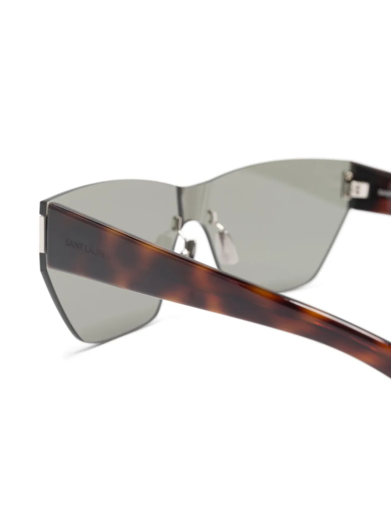 Солнцезащитные очки в большой оправе Saint Laurent Eyewear, черный — фото 3