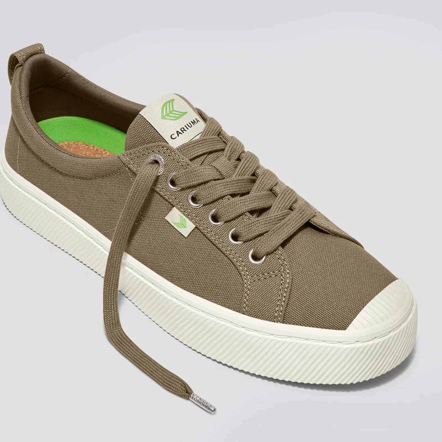 Кроссовки OCA Low Sneakers Burnt Sand Canvas Lace Up Casual Shoes HAWK718 Cariuma
