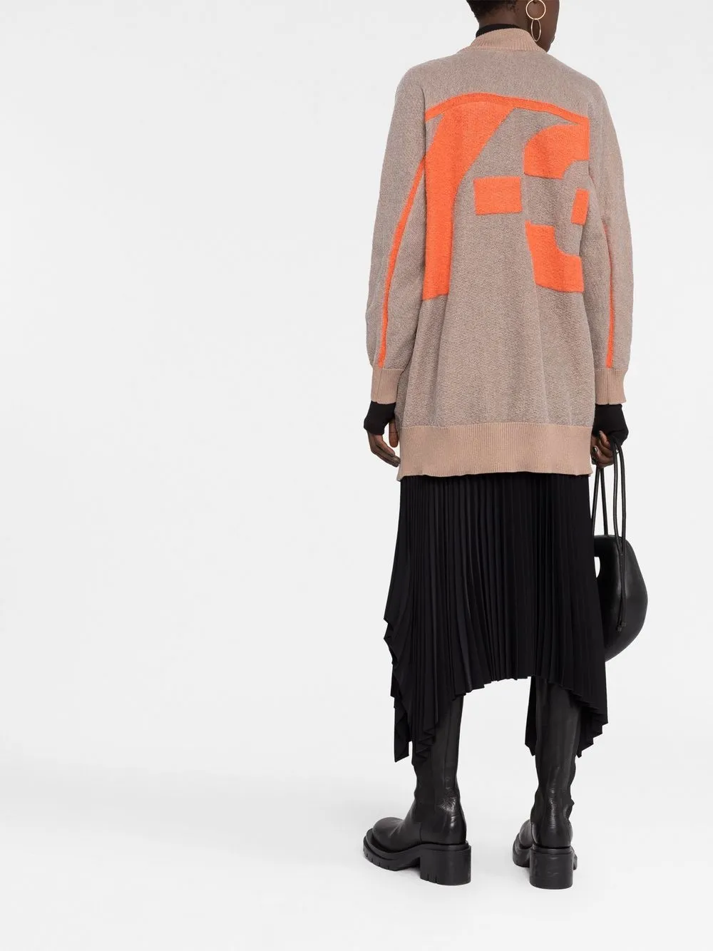 Кардиган с жаккардовым логотипом Y-3, нейтральный — фото 2