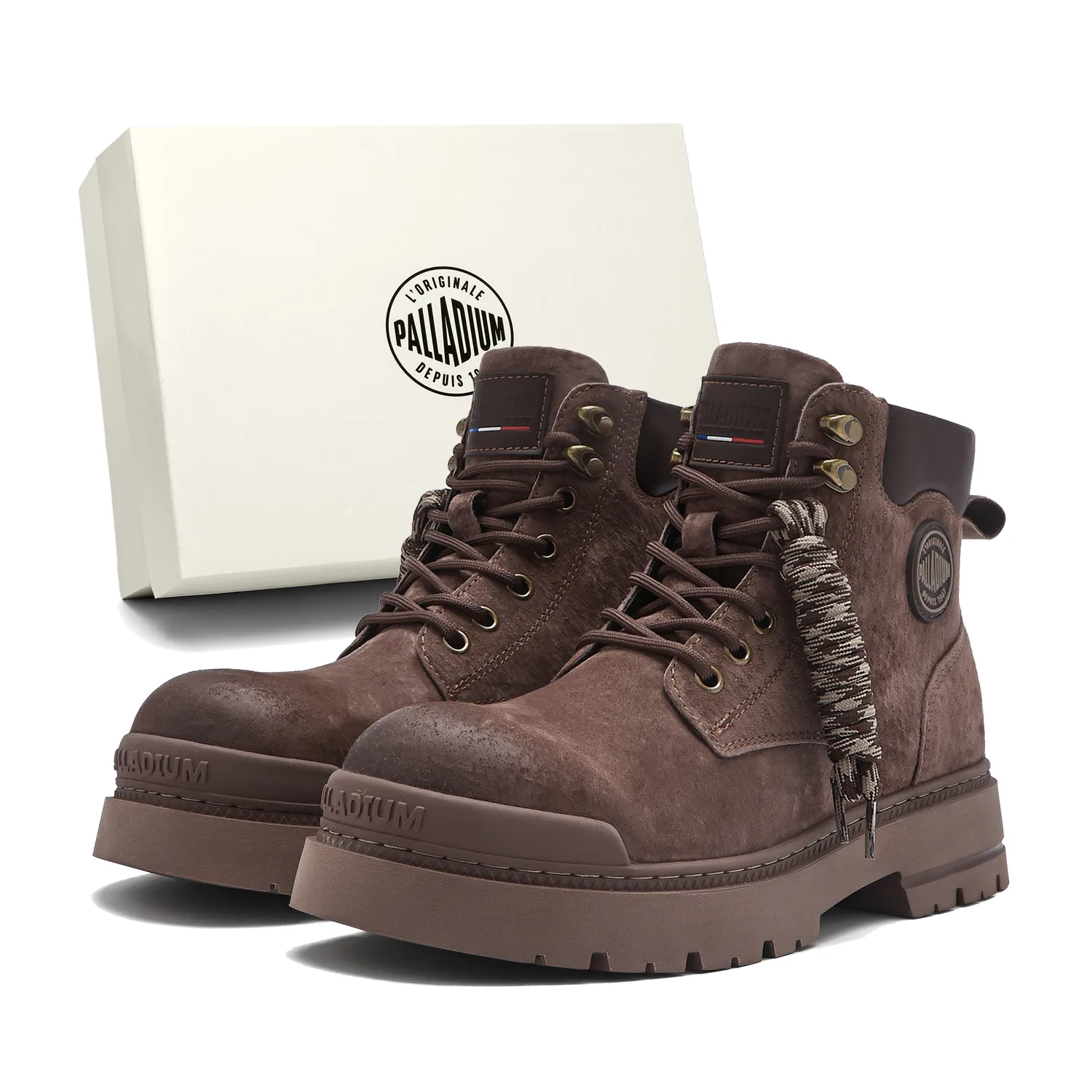 Короткие армейские ботинки мужские Palladium, Coffee[Consider 1 Size Down]