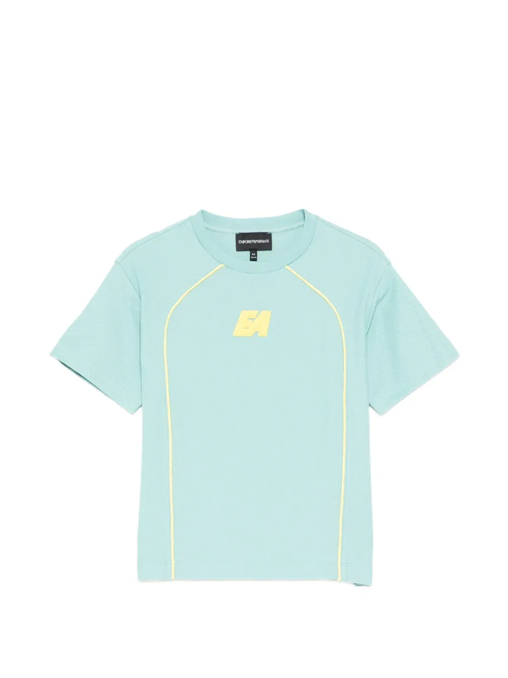 Футболка с нашивкой в виде логотипа Emporio Armani Kids, синий