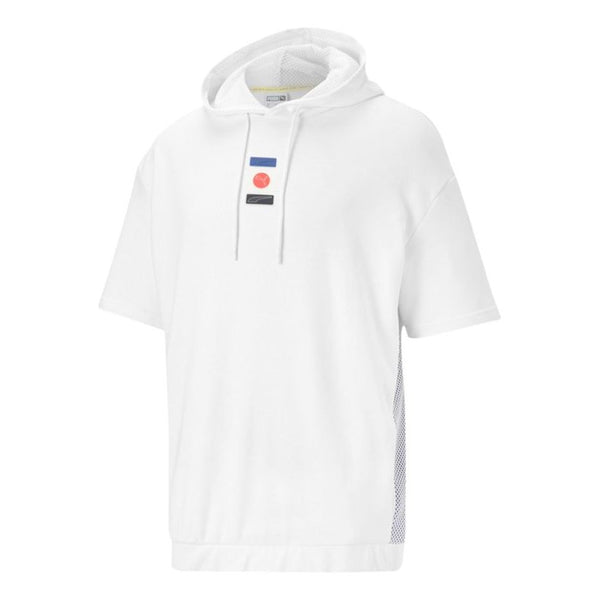 

Толстовка decor 8 short sleeve hoodie 'white red blue' Puma, белый