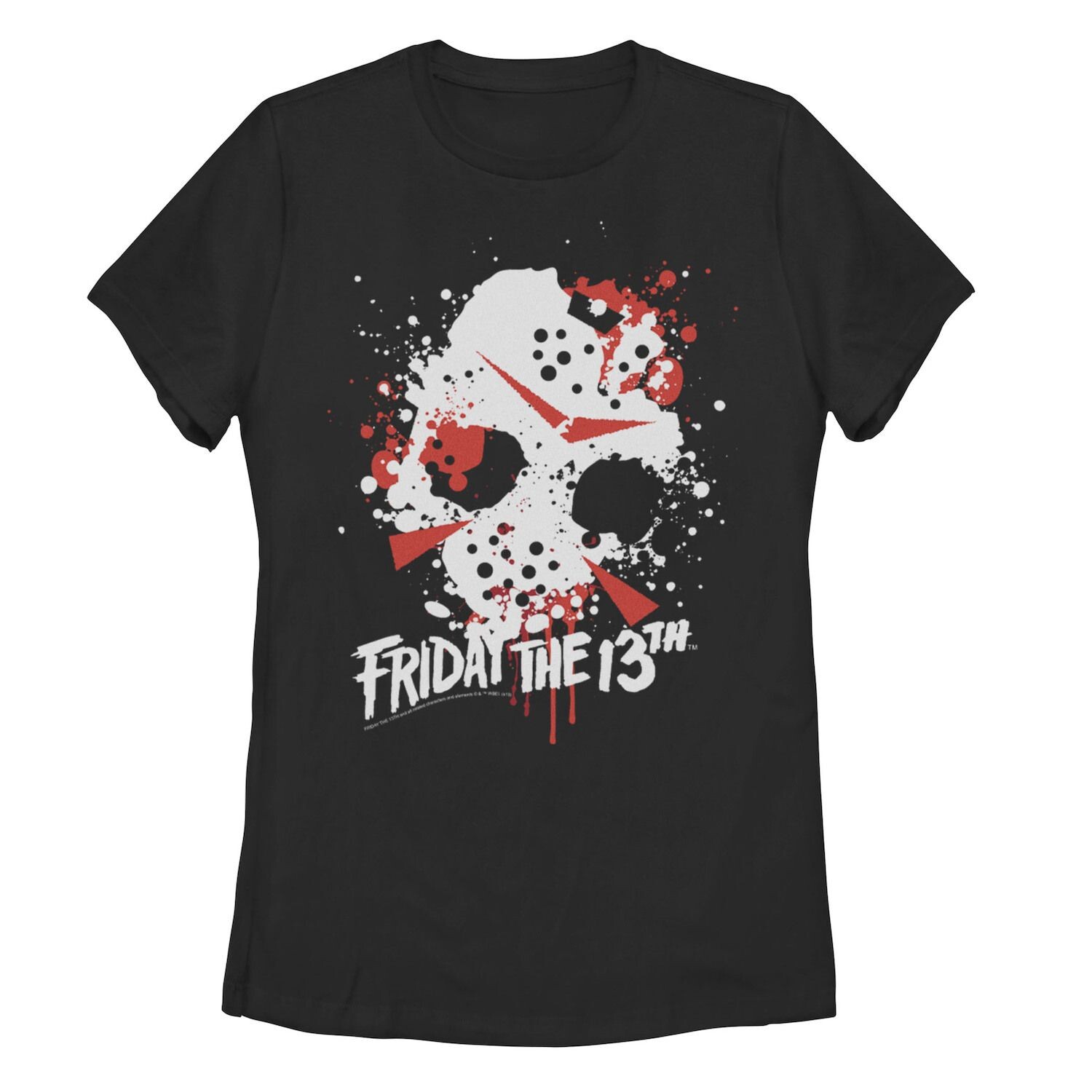

Футболка с логотипом и маской с изображением брызг краски Friday The 13th для юниоров Licensed Character
